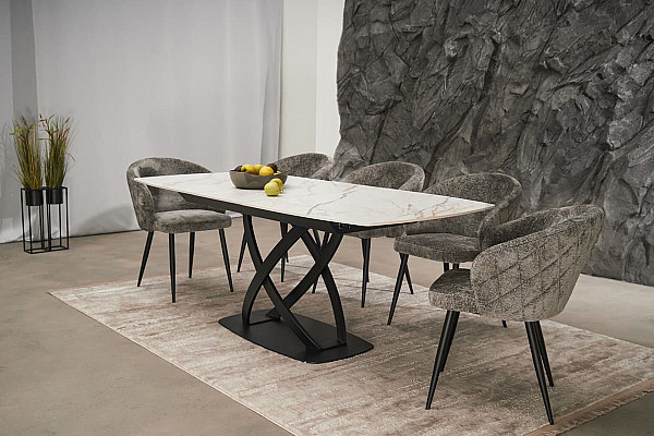 Стул Vetro Mebel M-150 Мраморный серый Ткань-4