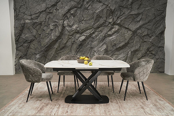 Стул Vetro Mebel M-150 Мраморный серый Ткань-2