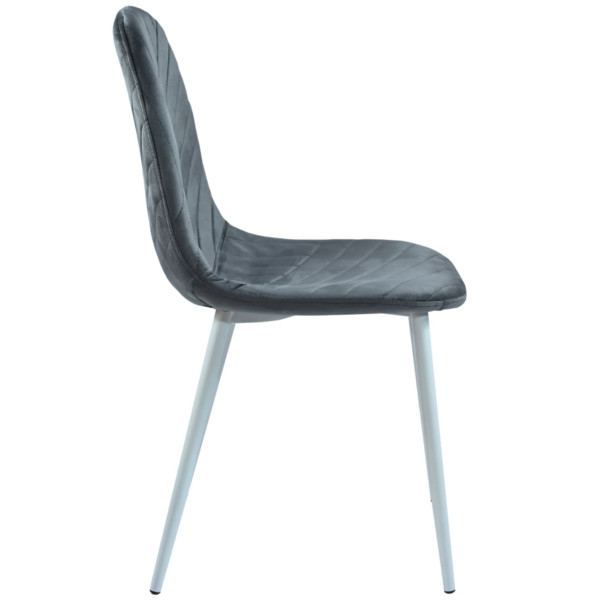 Стілець Vetro Mebel N-165 Сірий велюр/білий-2