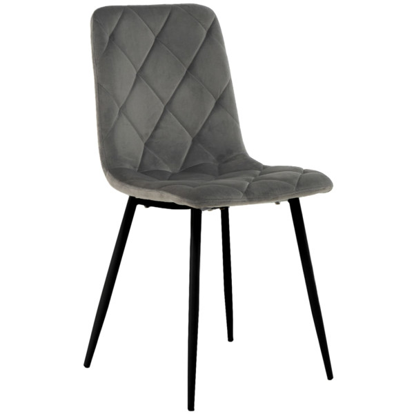 Стілець Vetro Mebel N-41 Темно-сірий+чорний-0