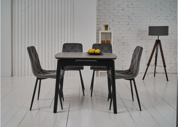 Стілець Vetro Mebel N-41 Темно-сірий+чорний-2