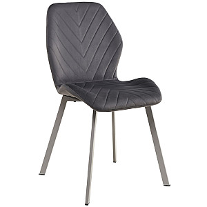 Стілець Vetro Mebel N-54 Темно-сірий велюр-сірий