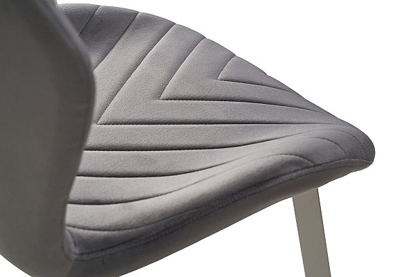 Стілець Vetro Mebel N-54 Темно-сірий велюр-сірий-10