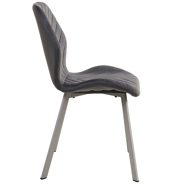 Стілець Vetro Mebel N-54 Темно-сірий велюр-сірий-4