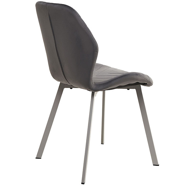 Стілець Vetro Mebel N-54 Темно-сірий велюр-сірий-5