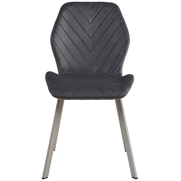 Стілець Vetro Mebel N-54 Темно-сірий велюр-сірий-3