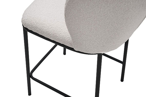 Полубарный стул Vetro Mebel B-300 Айвори Ткань Букле-14