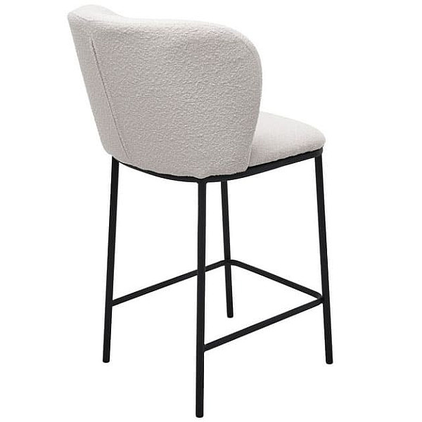 Полубарный стул Vetro Mebel B-300 Айвори Ткань Букле-8