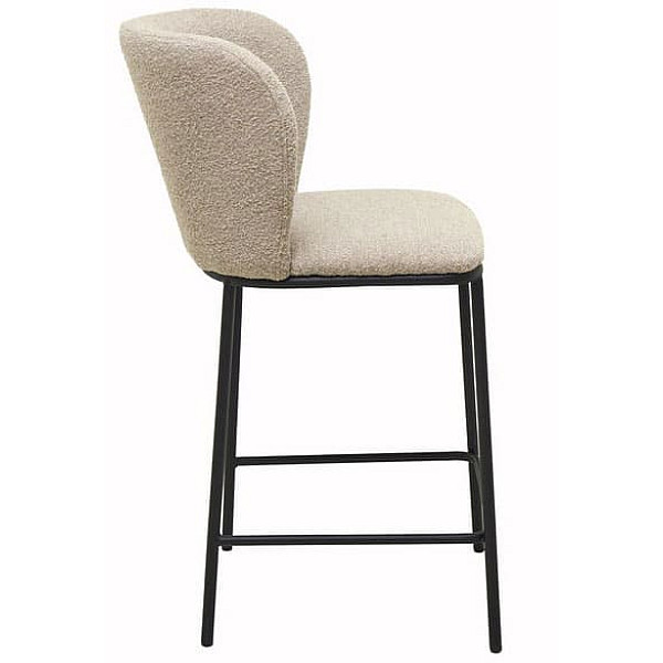 Полубарный стул Vetro Mebel B-300 Белый песок Ткань Букле-6