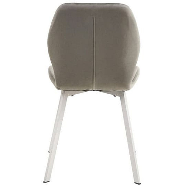 Стілець Vetro Mebel N-54 Світло-сірий велюр-білий-8