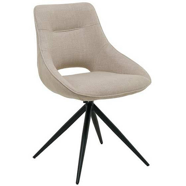 Стілець поворотний Vetro Mebel R-105 Перлинний-чорний тканина-0