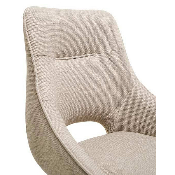 Стілець поворотний Vetro Mebel R-105 Перлинний-чорний тканина-6