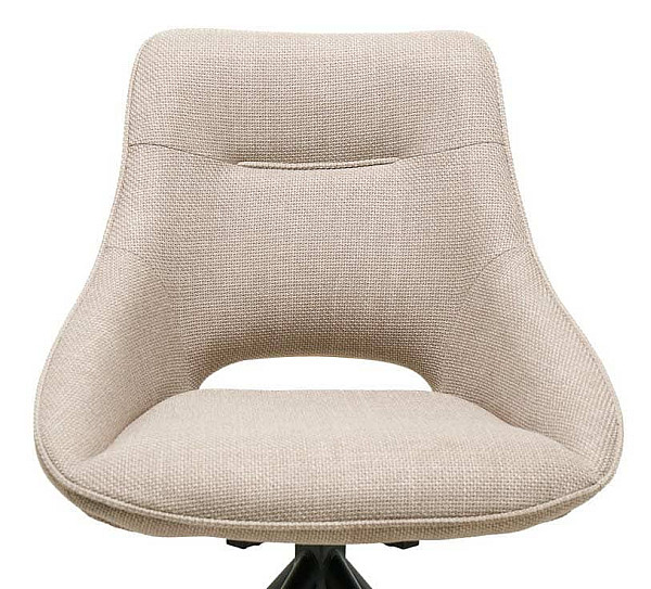 Стілець поворотний Vetro Mebel R-105 Перлинний-чорний тканина-5