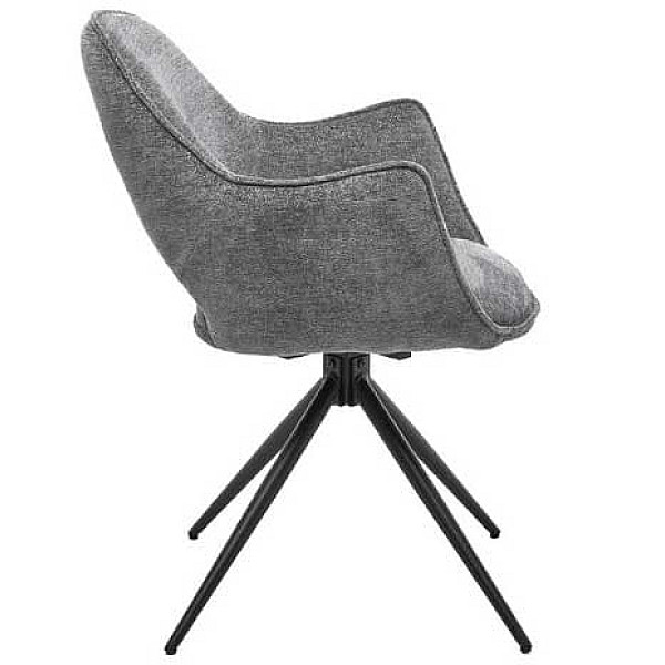 Стул поворотный Vetro Mebel R-150 Пепельный-черный ткань-8