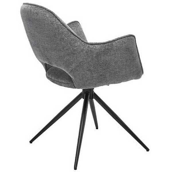 Стул поворотный Vetro Mebel R-150 Пепельный-черный ткань-9