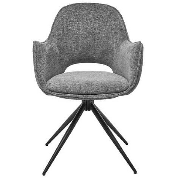 Стул поворотный Vetro Mebel R-150 Пепельный-черный ткань-7