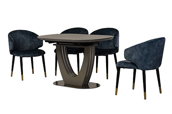 Керамический стол раскладной обеденный Vetro Mebel TML-865-1 Айс грей-10