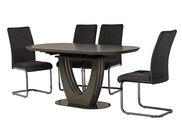 Керамический стол раскладной обеденный Vetro Mebel TML-865-1 Айс грей-14