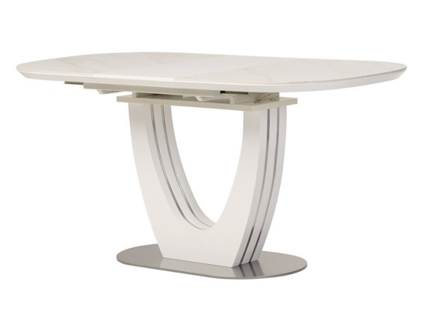 Керамічний стіл розкладний обідній Vetro Mebel TML-865-1 Білий мармур-1