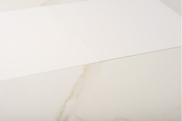 Керамічний стіл розкладний обідній Vetro Mebel TML-865-1 Білий мармур-6