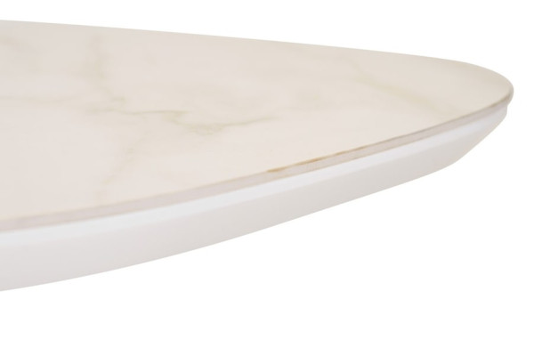 Керамічний стіл розкладний обідній Vetro Mebel TML-865-1 Білий мармур-8