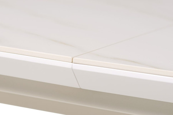 Керамічний стіл розкладний обідній Vetro Mebel TML-865-1 Білий мармур-9