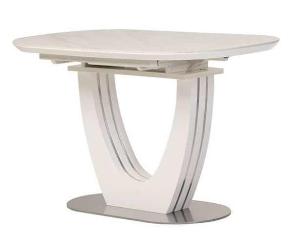 Керамічний стіл розкладний обідній Vetro Mebel TML-865-1 Білий мармур-0