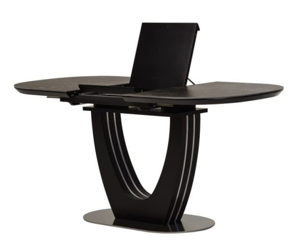 Керамічний стіл розкладний обідній Vetro Mebel TML-865-1 Чорний онікс-3