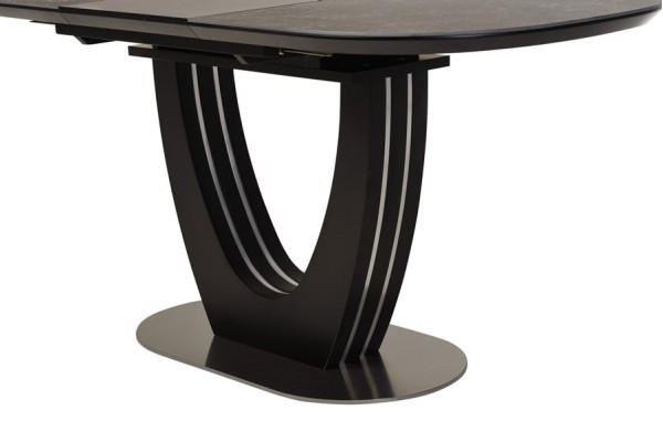 Керамічний стіл розкладний обідній Vetro Mebel TML-865-1 Чорний онікс-2
