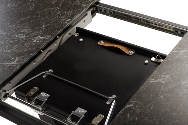 Керамічний стіл розкладний обідній Vetro Mebel TML-865-1 Чорний онікс-9