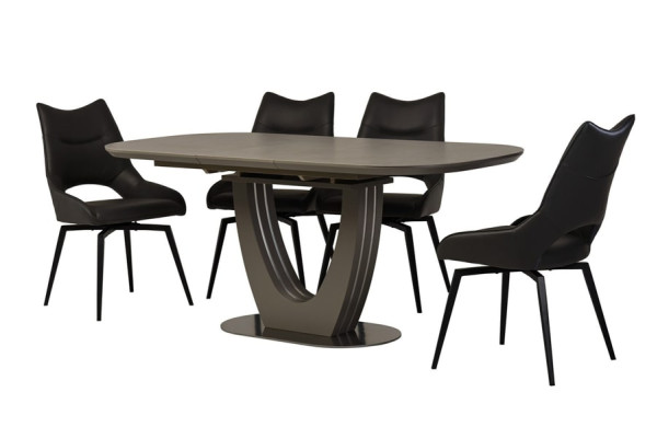 Керамический стол раскладной обеденный Vetro Mebel TML-865 Серый топаз-11