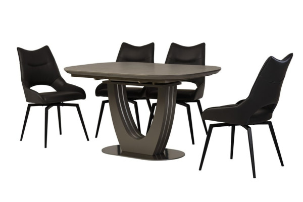 Керамический стол раскладной обеденный Vetro Mebel TML-865 Серый топаз-10