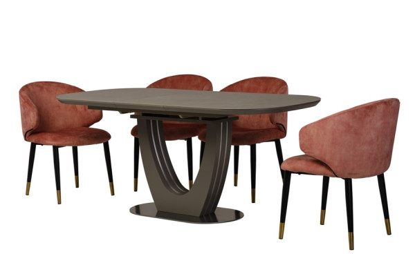 Керамический стол раскладной обеденный Vetro Mebel TML-865 Серый топаз-13