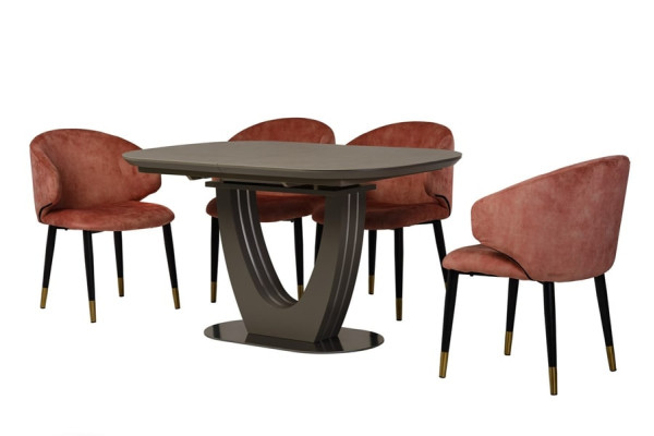 Керамический стол раскладной обеденный Vetro Mebel TML-865 Серый топаз-12