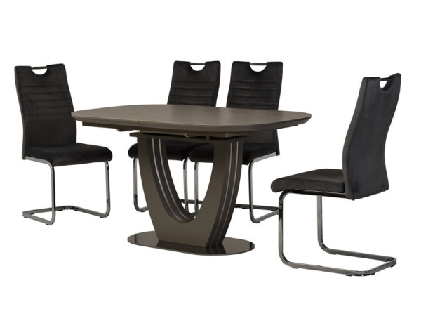 Керамический стол раскладной обеденный Vetro Mebel TML-865 Серый топаз-14