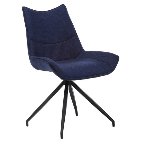 Стілець поворотний Vetro Mebel R-55 Чорно-синій-0