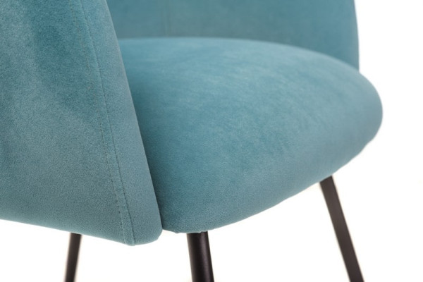 Стілець крісло Vetro Mebel M-60 Блакитний топаз вельвет-6