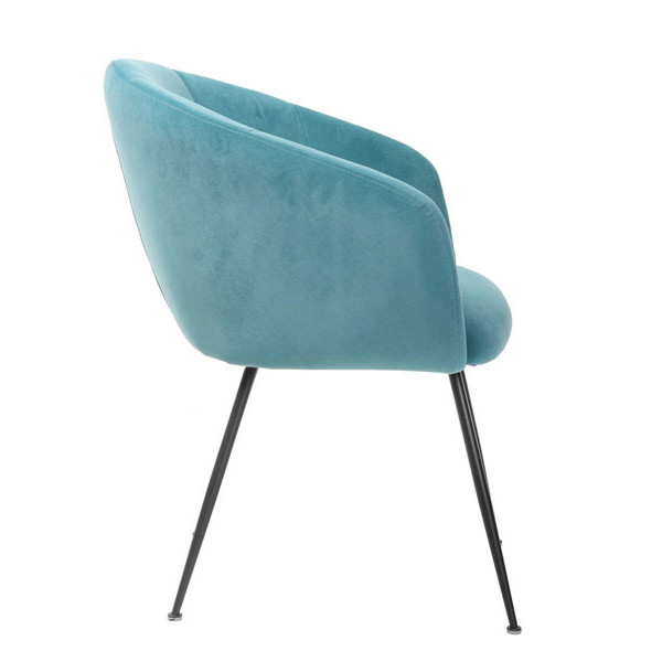 Стілець крісло Vetro Mebel M-60 Блакитний топаз вельвет-2