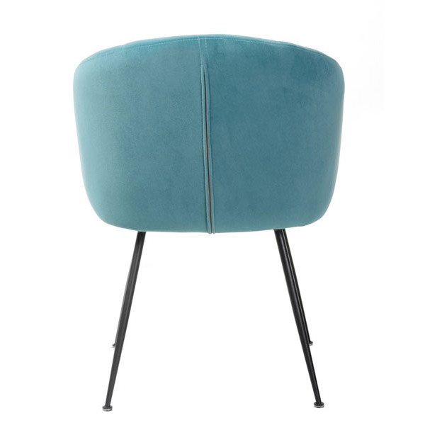 Стілець крісло Vetro Mebel M-60 Блакитний топаз вельвет-4