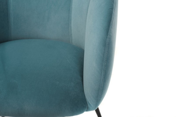 Стілець крісло Vetro Mebel M-60 Блакитний топаз вельвет-9