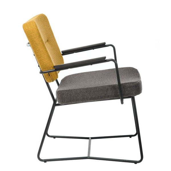 Стілець Vetro Mebel M-80 Сірий-гірчичний-2