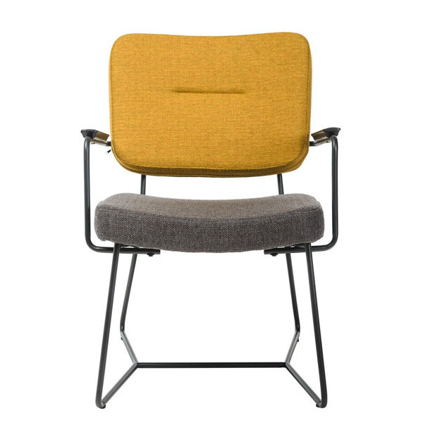 Стілець Vetro Mebel M-80 Сірий-гірчичний-1