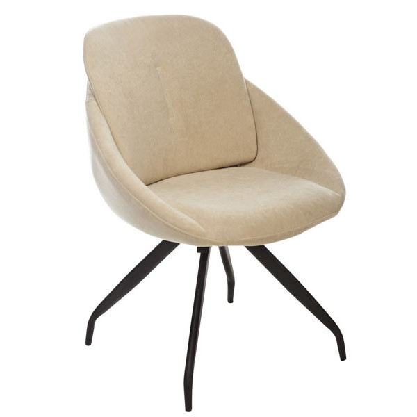 Поворотный стул Vetro Mebel R-65 Молочный-0