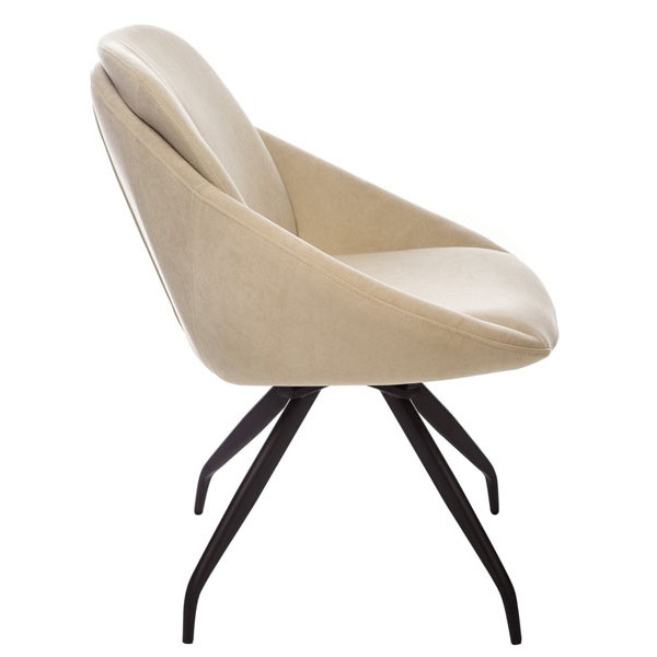 Поворотный стул Vetro Mebel R-65 Молочный-2