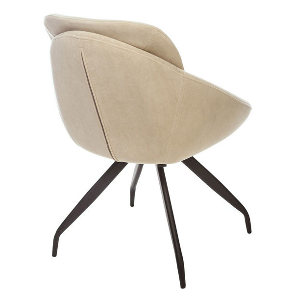 Поворотный стул Vetro Mebel R-65 Молочный-3