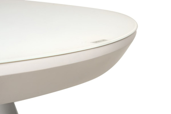 Раскладной обеденный стол Vetro Mebel TM-175 Матовый Белый-5