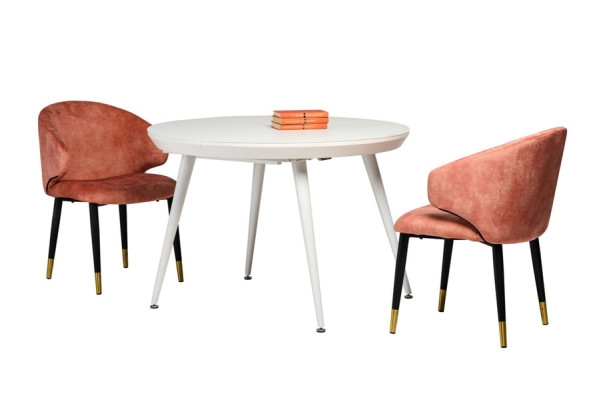 Раскладной обеденный стол Vetro Mebel TM-175 Матовый Белый-13