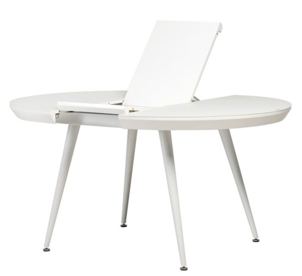 Раскладной обеденный стол Vetro Mebel TM-175 Матовый Белый-2