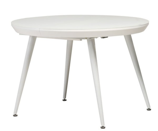 Раскладной обеденный стол Vetro Mebel TM-175 Матовый Белый-0