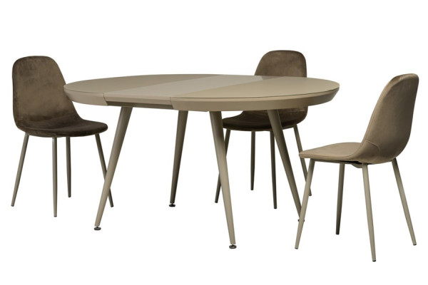 Раскладной обеденный стол Vetro Mebel TM-175 Матовый Капучино-10